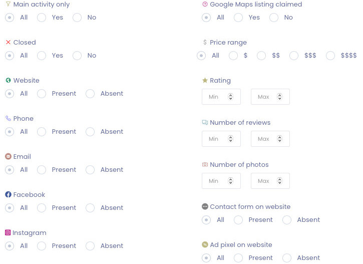 Filter results with precision