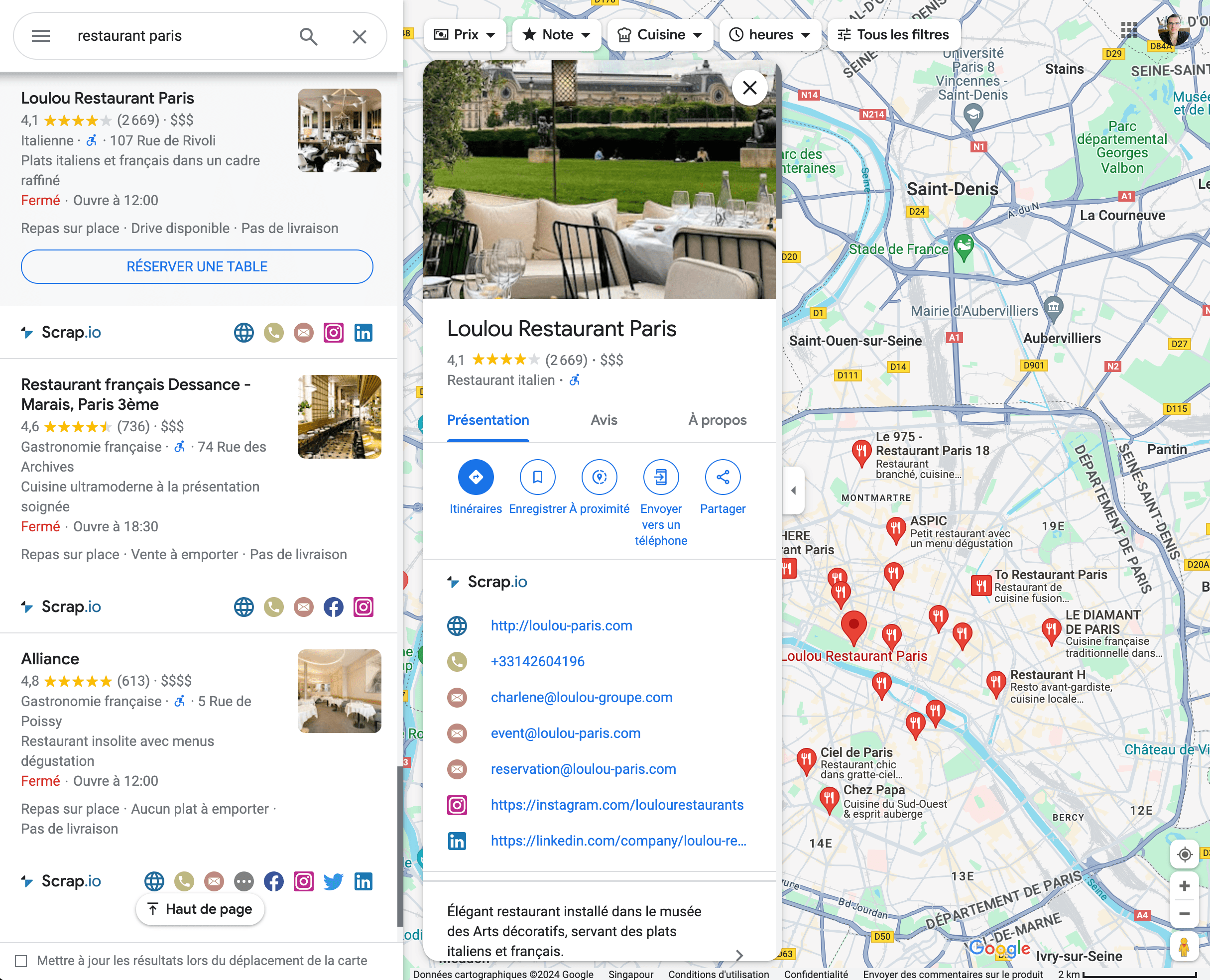 Extension Chrome: Maps Connect